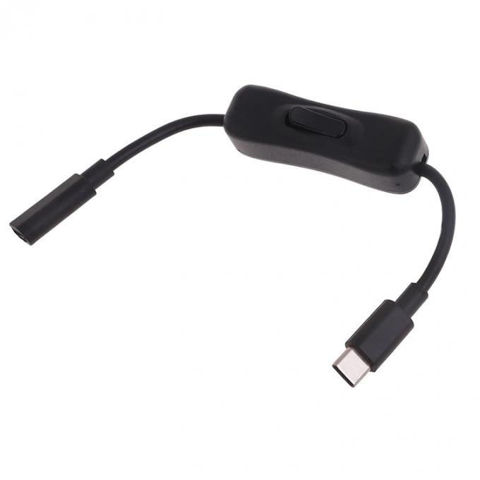 남성에서 여성 USB 타입 C에서 C로 전환 라즈베리 파이 LED 램프 전화용 데이터 충전 확장 케이블 0