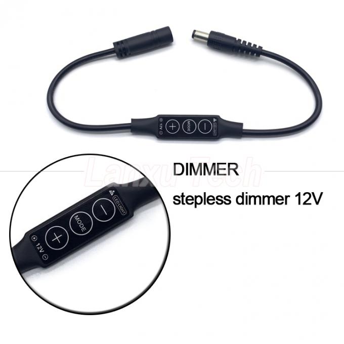 스텝리스 라이트 남성에서 여성 DC 배럴 잭 5.5x2.1mm 5.5x2.5mm 3.5x1.35mm LED 램프 스트립용 케이블 디머 0