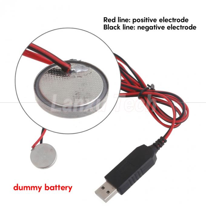 USB 5v에서 3v 출력 배터리 제거기 CR2032 충전 케이블을 교체 4