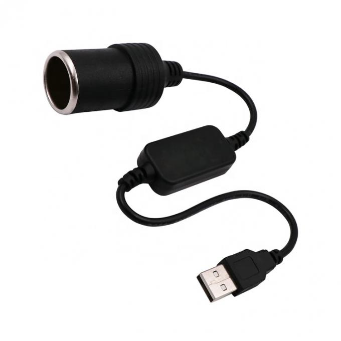 USB A 남성에서 12v 자동차 담배 라이터 소켓 여성 전력 변환 케이블 1