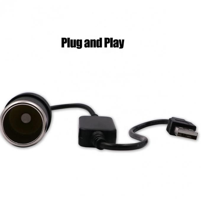 USB A 남성에서 12v 자동차 담배 라이터 소켓 여성 전력 변환 케이블 2