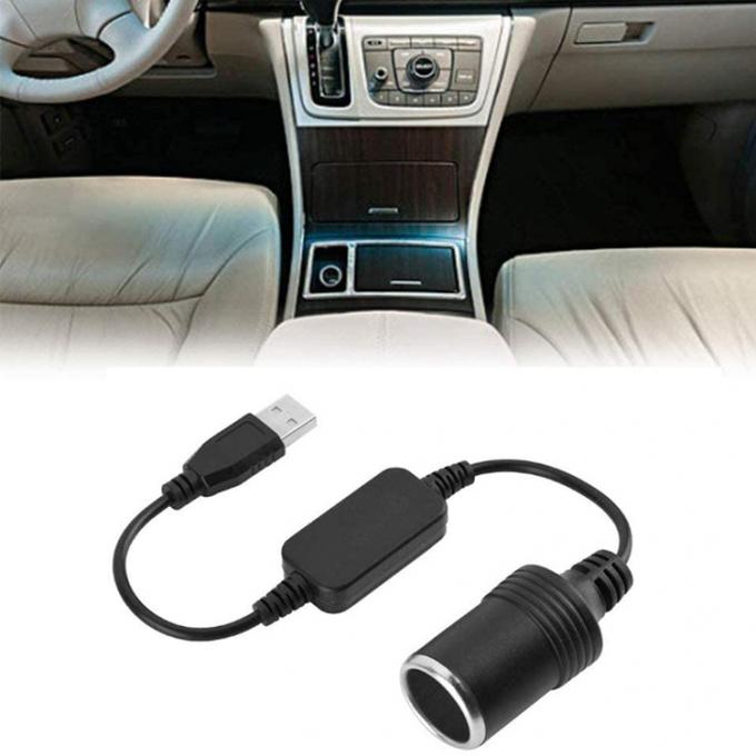 USB A 남성에서 12v 자동차 담배 라이터 소켓 여성 전력 변환 케이블 5