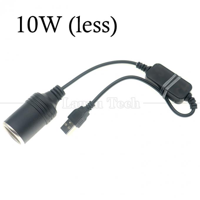 충전기를 설정 USB A 남성 5V에서 12V 자동차 담배 라이터 소켓 여성 변환 케이블 1