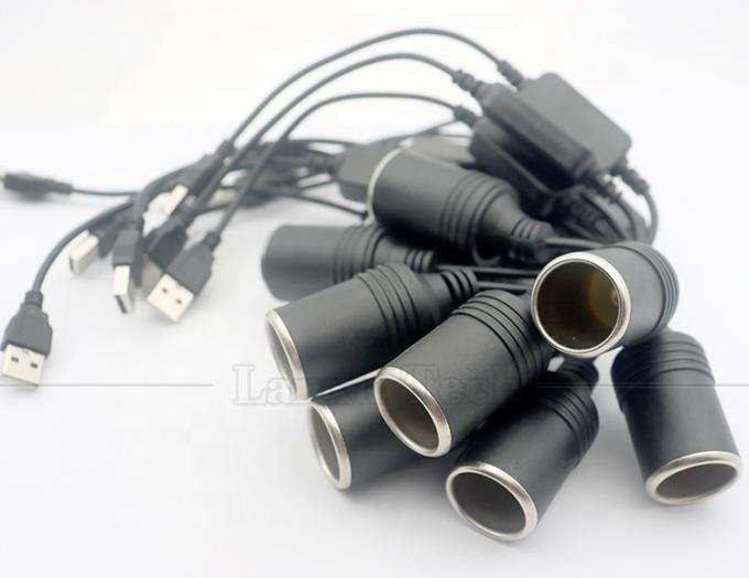 충전기를 설정 USB A 남성 5V에서 12V 자동차 담배 라이터 소켓 여성 변환 케이블 6