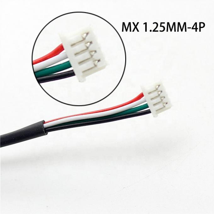 사용자 지정 4 핀 듀폰 2.54mm에서 모렉스 1.25mm 피치 커넥터 와이어 허리네스 어셈블리 케이블 2