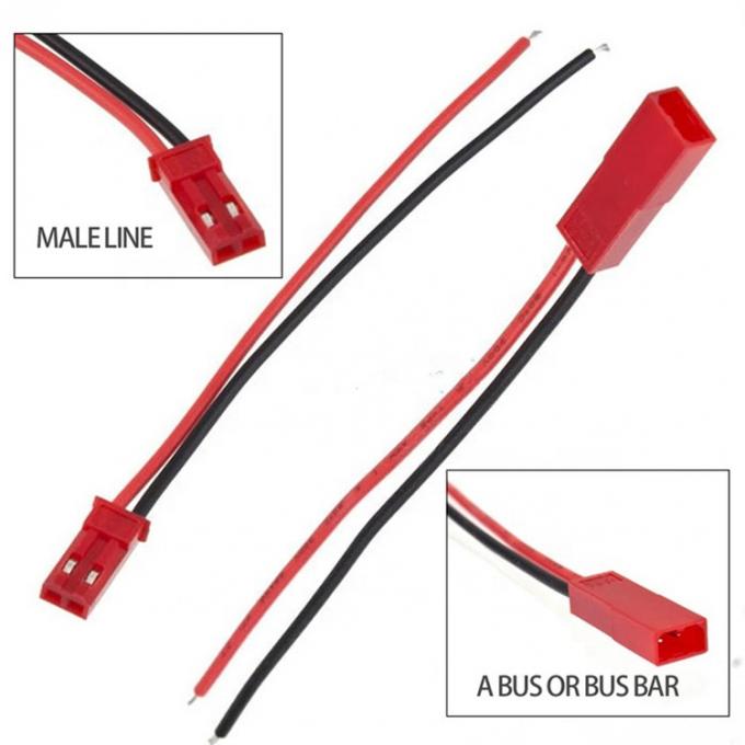 22AWG 남성 여성 JST SYP 2 PIN 연결 케이블 라이트 레드 램프 스트립 RC 장난감 헬리콥터 1