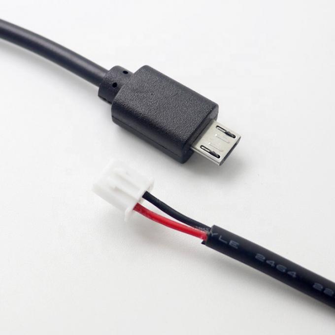 커스텀 10cm 30cm 0.5m 1m 마이크로 B 5P에서 2P JST XH 2.54mm 커넥터 와이어 케이블 0