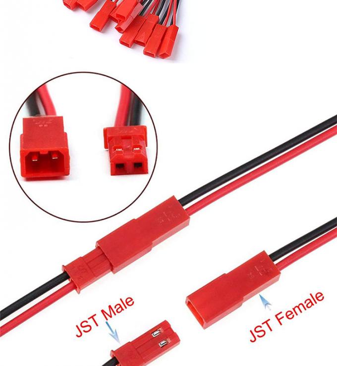22AWG 남성 여성 2 PIN JST SYP RCY 플러그 커넥터로 맨 끝 Pigtail 와이어 리드 케이블 허리 LED 스트립 배터리 1