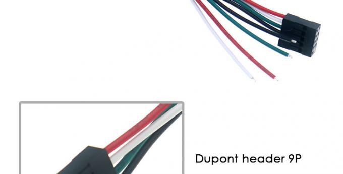 OEM 2.54mm Pitch 9 PIN 헤더 듀폰 커넥터 와이어 하번 케이블 3