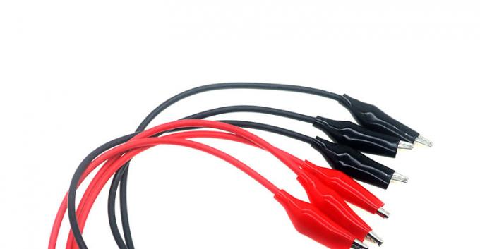 12V 적색 검은 악어 클립 배터리 케이블 0