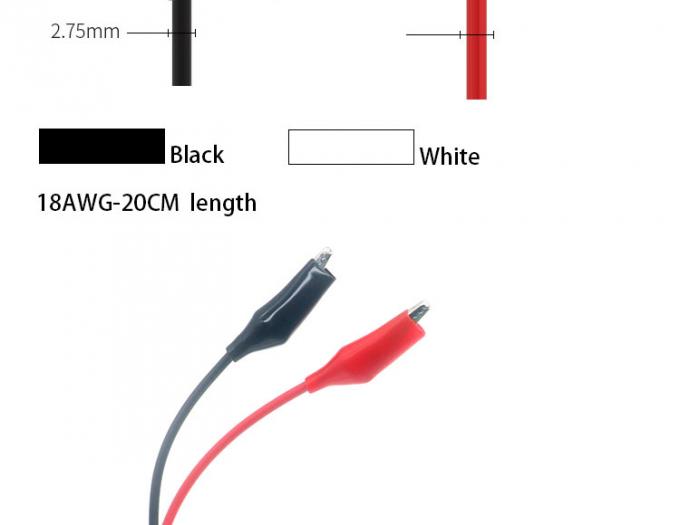 12V 적색 검은 악어 클립 배터리 케이블 3