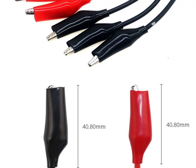 12V 적색 검은 악어 클립 배터리 케이블 2