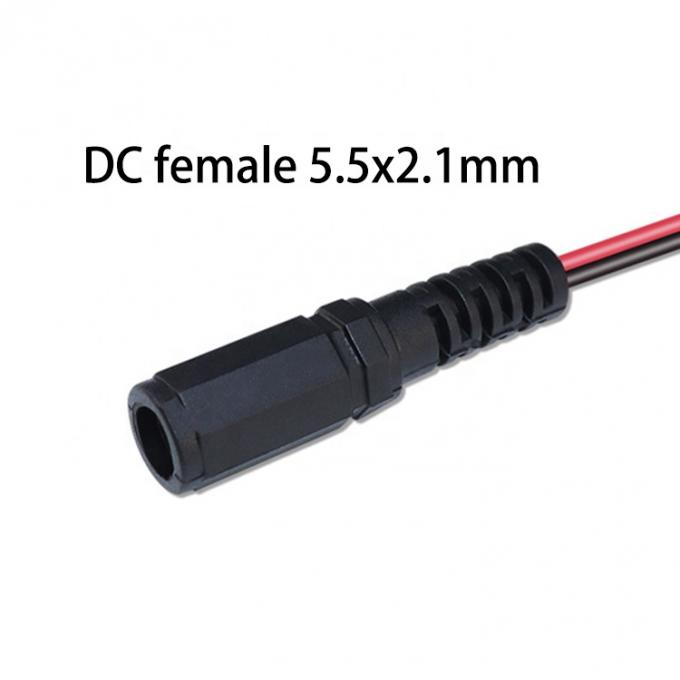 12V DC 5.5x2.1mm 여성 배럴 잭에서 악어 클립 CCTV 보안 카메라에 대한 전력 케이블 커넥터 2