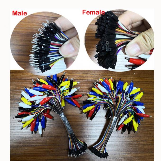 10 핀 알리거터 클립 여자 듀폰 브레드보드 테스트 라즈브리 파이용 납 점퍼 와이어 2