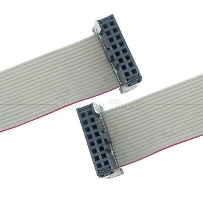 여성에서 여성 16 PIN 1.27mm Pitch IDC 2.54mm 커넥터 GPIO 회색 평면 리본 와이어 케이블 하드 드라이브 CD 라즈베리 파이 0