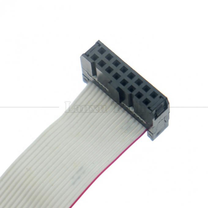 여성에서 여성 16 PIN 1.27mm Pitch IDC 2.54mm 커넥터 GPIO 회색 평면 리본 와이어 케이블 하드 드라이브 CD 라즈베리 파이 2