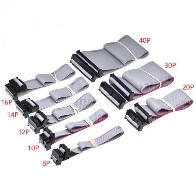 6 8 10 12 14 16 18 20 24 26 30 32 34 40 50 60 64 PIN 1.27mm Pitch IDC 2.54mm 2.0mm 커넥터 회색 평면 리본 와이어 케이블 0