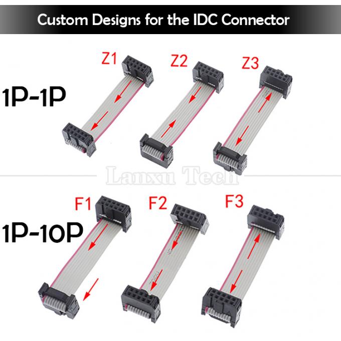 6 8 10 12 14 16 18 20 24 26 30 32 34 40 50 60 64 PIN 1.27mm Pitch IDC 2.54mm 2.0mm 커넥터 회색 평면 리본 와이어 케이블 3