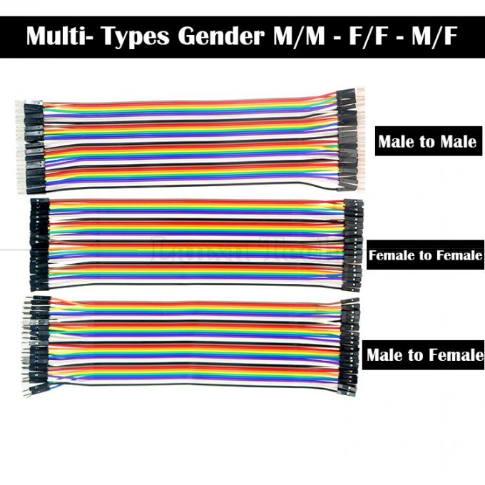 10cm 20cm 30cm 여성으로 여성으로 남성으로 남성 40 핀 듀폰 커넥터 브로드보드 GPIO 점퍼 와이어 아두이노 라즈베리 파이 5