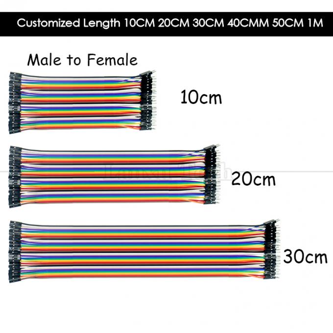 10cm 20cm 30cm 여성으로 여성으로 남성으로 남성 40 핀 듀폰 커넥터 브로드보드 GPIO 점퍼 와이어 아두이노 라즈베리 파이 8