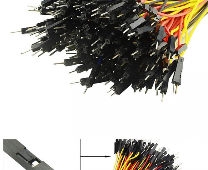 남성에서 남성으로 여성으로 여성 2.54mm 1 핀 듀폰 커넥터 Arduino를 위한 솔더리스 브레드보드 점퍼 와이어 2