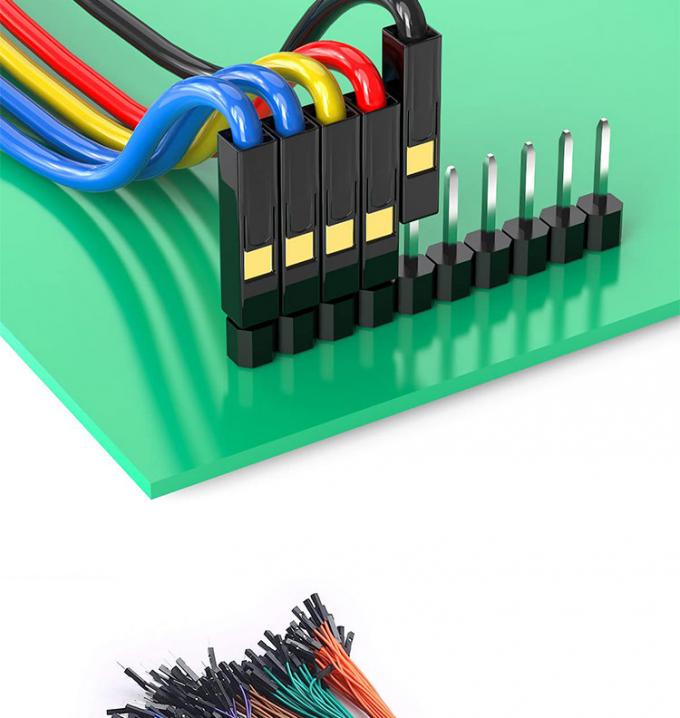 남성에서 남성으로 여성으로 여성 2.54mm 1 핀 듀폰 커넥터 Arduino를 위한 솔더리스 브레드보드 점퍼 와이어 5