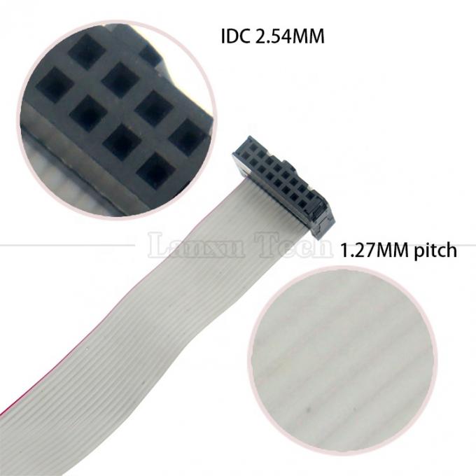 6 8 10 12 14 16 18 20 24 26 30 32 34 40 50 60 64 PIN 1.27mm Pitch IDC 2.54mm 2.0mm 커넥터 회색 평면 리본 와이어 케이블 4