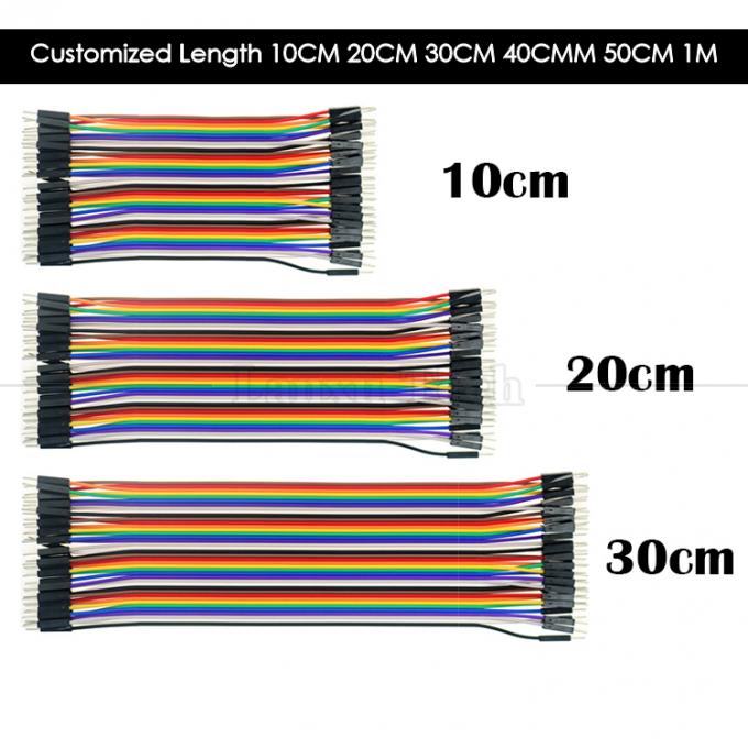 40 PIN 남성에서 남성 2.54mm 듀폰 브레드보드 GPIO 라즈베리 파이 점퍼 와이어 6