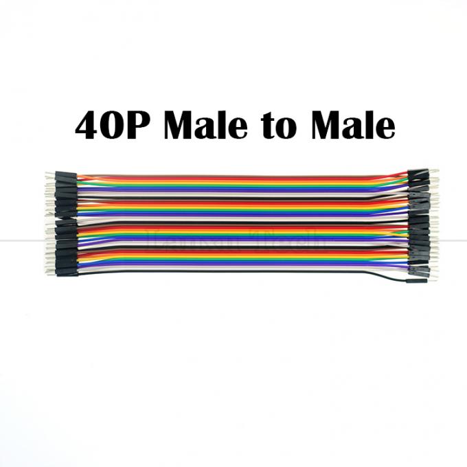 40 PIN 남성에서 남성 2.54mm 듀폰 브레드보드 GPIO 라즈베리 파이 점퍼 와이어 4