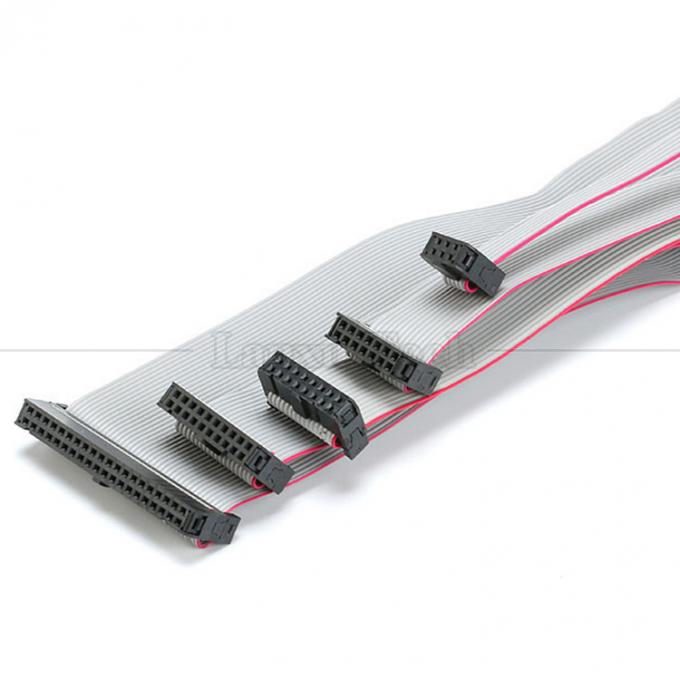 IDC 2.54mm 커넥터 8 10 12 14 16 18 20 30 40 50 60 PIN 1.27mm 피치 그레이 평면 리본 케이블 8