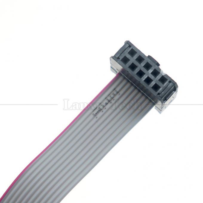 여성에서 여성 10 PIN 1.27mm Pitch IDC 2.54mm 커넥터 GPIO 회색 평면 리본 와이어 케이블 하드 드라이브 CD 라즈베리 파이 2