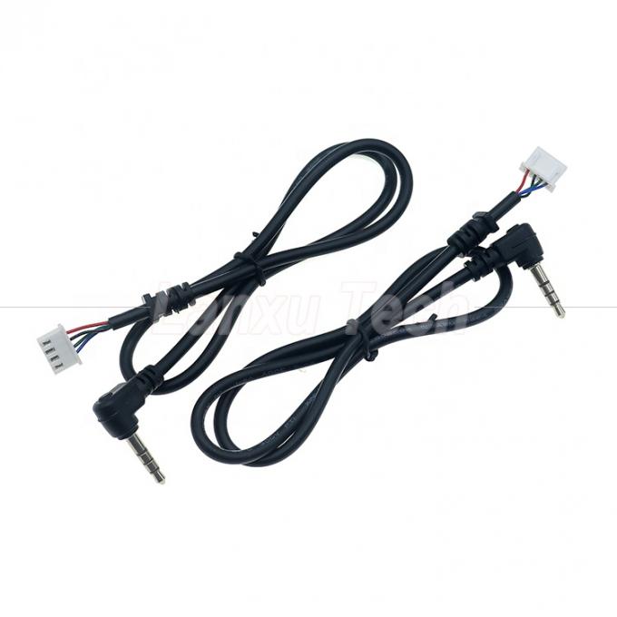 OEM 사용자 정의 90도 각 4극 3.5mm TRRS 오디오 스테레오 잭 JST XH PH SH VH MX 커넥터 케이블 0