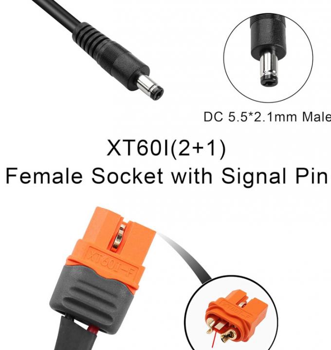 DC 5.5x2.1mm 5.5x2.5mm 플러그 남성 배럴 잭에 XT60 배터리 커넥터 와이어 케이블 태양 전지 패널 FPV 3