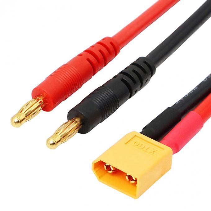 14AWG XT60 남성 플러그 4mm 바나나 커넥터 케이블 RC 리포 배터리 충전 FPV 드론 2