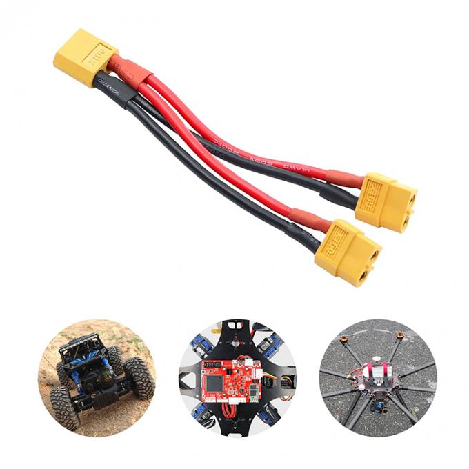 14AWG XT60 RC 리포 배터리용 1 남성에서 2 여성 Y 스플리터 연장 케이블 5