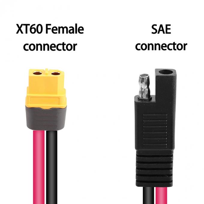 12AWG SAE에서 XT60 연결 장치 어댑터 연장 케이블 태양 발전소 리포 배터리 2