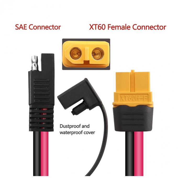 12AWG SAE에서 XT60 연결 장치 어댑터 연장 케이블 태양 발전소 리포 배터리 1