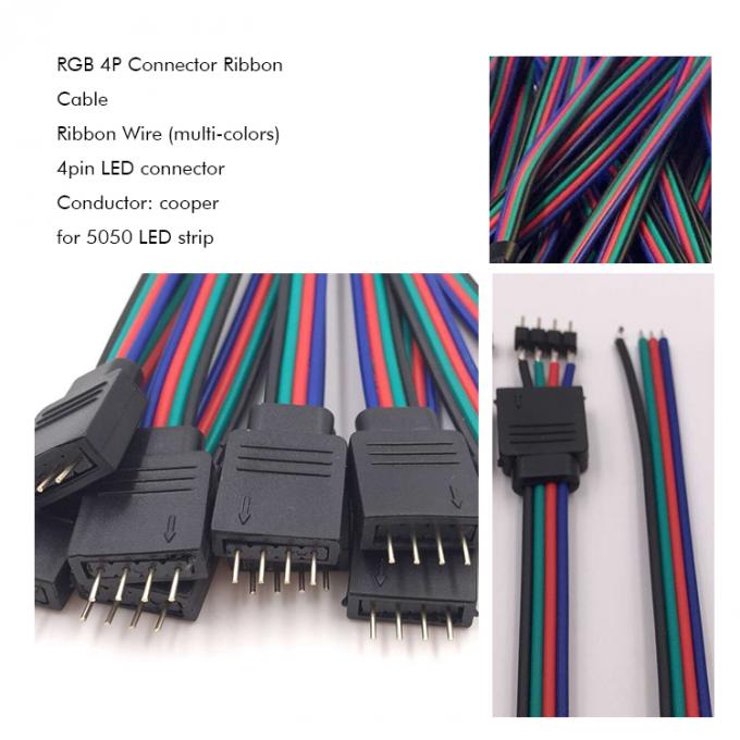 RGB 4 핀 커넥터 5050 LED 스트립 리본 케이블 1