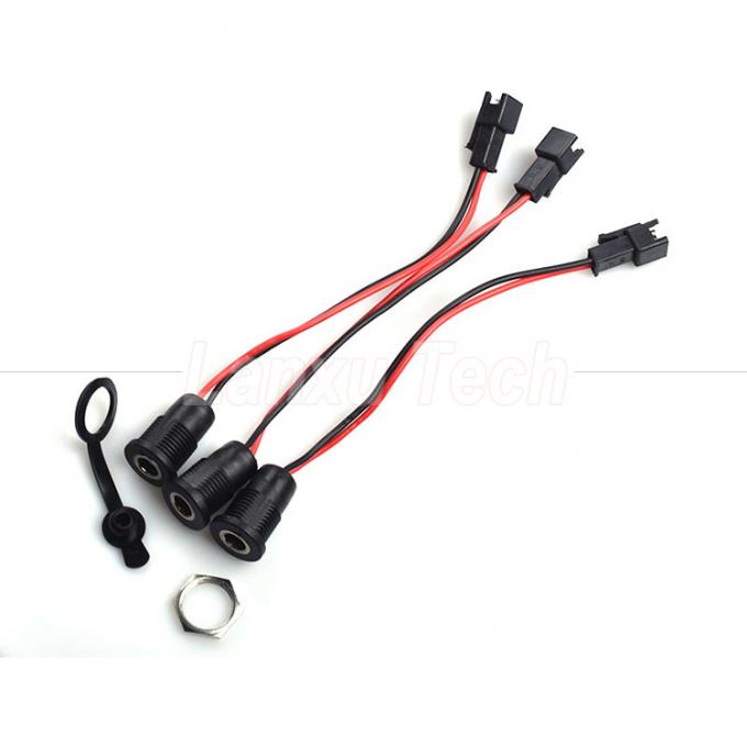 DC 022 5.5x2.1mm 5.5x2.5mm 여성 소켓 스레드 마운트 JST SM 2 핀 연결 케이블 3