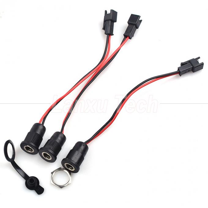 DC 022 5.5x2.1mm 5.5x2.5mm 여성 소켓 스레드 마운트 JST SM 2 핀 연결 케이블 4