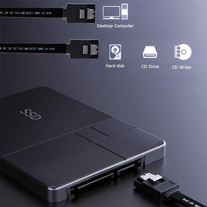 고속 6Gbps 데이터 레이트 하드 디스크 HDD SSD를 위한 Sata 전원 케이블 7