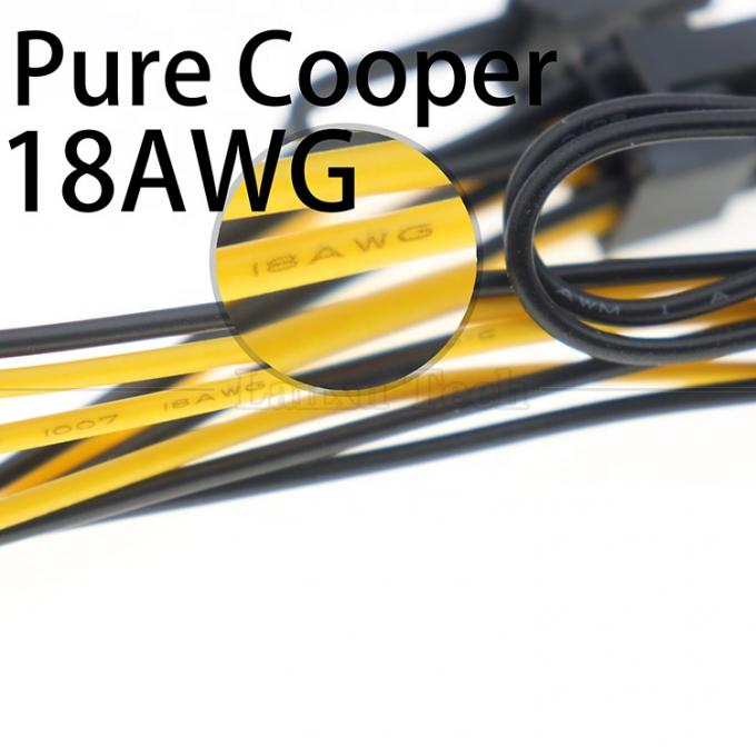 GPU 6 PIN에서 듀얼 8 PIN 18AWG PCI 익스프레스 메인보드 전원 공급 어댑터 PCIe 확장 케이블 3