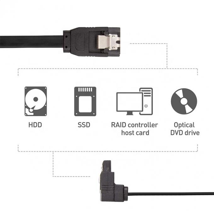 고속 6Gbps 잠금 락 오른쪽 각 Sata III 3.0 하드 디스크 전원 확장 케이블 1