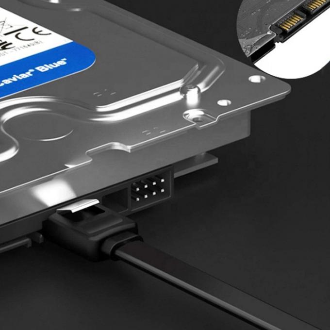 고속 6Gbps 잠금 락 오른쪽 각 Sata III 3.0 하드 디스크 전원 확장 케이블 3