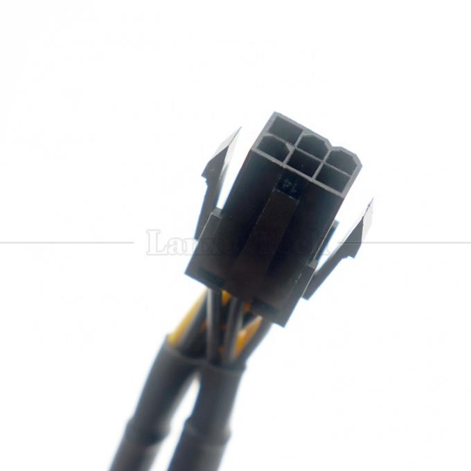 장갑 18AWG 순수 쿠퍼 Y 스플리터 6 핀에서 듀얼 8 핀 6 + 2 PCI 익스프레스 전원 어댑터 GPU에 대한 PCIe 케이블 확장 4