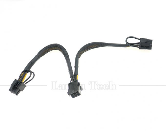 장갑 18AWG 순수 쿠퍼 Y 스플리터 6 핀에서 듀얼 8 핀 6 + 2 PCI 익스프레스 전원 어댑터 GPU에 대한 PCIe 케이블 확장 7