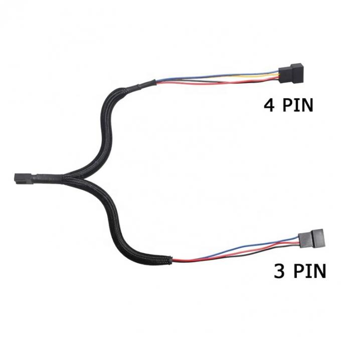 메인보드 CPU 4 PIN 커넥터 PC 케이스 온도 제어 냉각 팬 Y 스플리터 확장 PWM 케이블 3