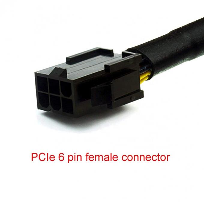 GPU 6 PIN 여성에서 듀얼 8 PIN 남성 18AWG PCI 익스프레스 메인보드 전원 공급 어댑터 PCIe 리저 3.0 확장 케이블 3