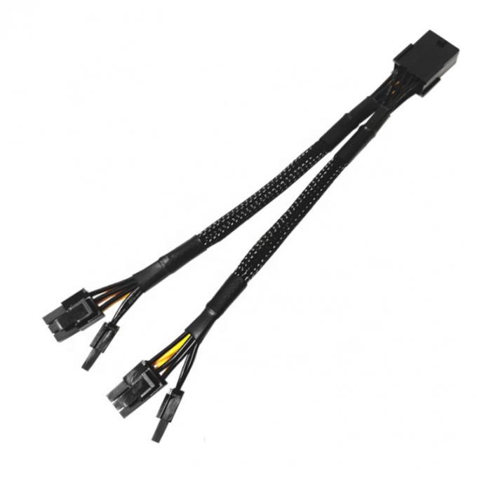 직물 장갑 PCIe 8 핀 여성으로 듀얼 8 핀 남성 PCI 익스프레스 그래픽 비디오 카드 GPU 전원 어댑터 케이블 4