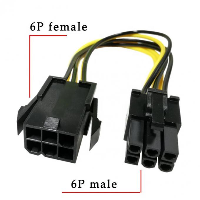PCI-E 6 핀에서 6 핀 남성에서 여성 GPU ATX 비디오 그래픽 카드 PCIE PCI 익스프레스 전원 케이블 3